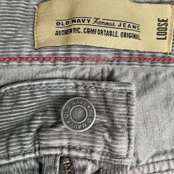 Old Navy Corduroy Pants Mens 33X30 Work Office Capsule Everyday Casual Loose Dad - Picture 10 of 13